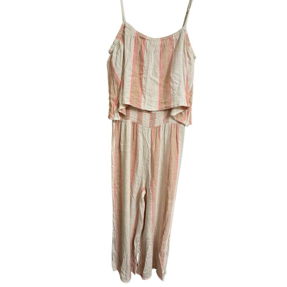 Ripcurl Premium Surf Stripe Jumpsuit Romper Neutral Tan Medium